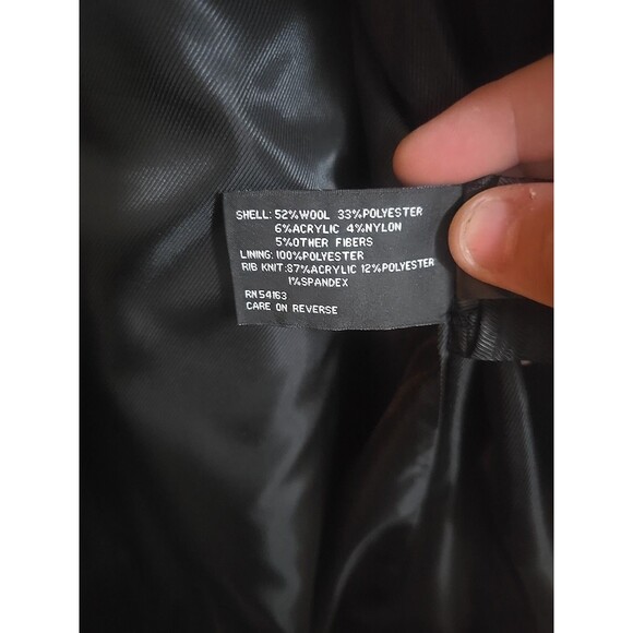 VINCE CAMUTO MEN CLASSIC WOOL BLEND BLACK Coat (VM6AB547) SIZE XL - Picture 8 of 9